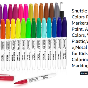 Shuttle Art 30 Colors Permanent Markers, Fine Point.