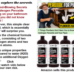 Hydrogen Peroxide use in Plumbing to clear Drain Pipes